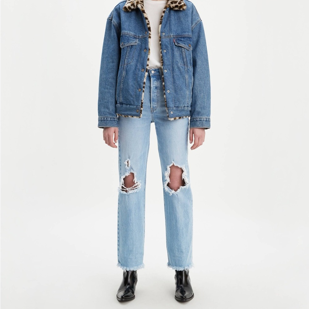 Levi's Light Blue Ribcage Straight Jeans